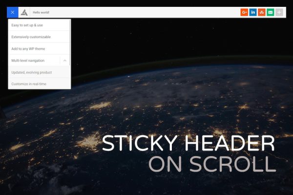 Sticky Header on Scroll for WordPress WordPress Eklentisi