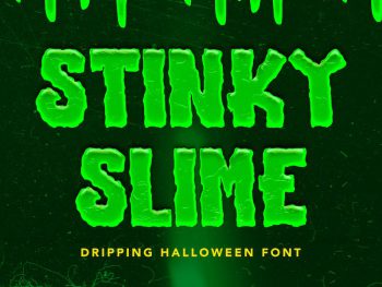 Stinky Slime - Dripping Halloween Font Yazı Tipi