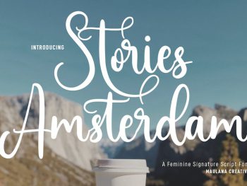 Stories Amsterdam Feminine Signature Script Font Yazı Tipi