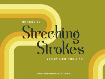 Streching Strokes - Classic Style Yazı Tipi