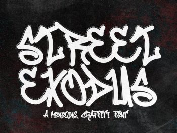 Street Of Exodus - Monoline Graffiti Typeface Yazı Tipi