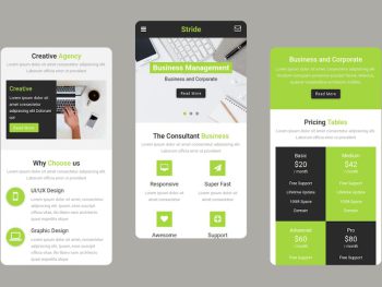 Stride - Business and Agency Mobile Template Yazı Tipi