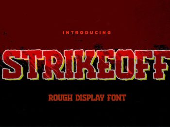 Strikeoff -Rough Display Font Yazı Tipi