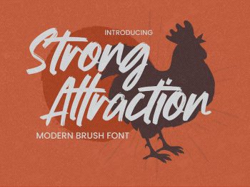 Strong Attraction - Modern Brush Font Yazı Tipi