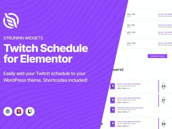 Struninn - Twitch Schedule Elementor Widget WordPress Eklentisi