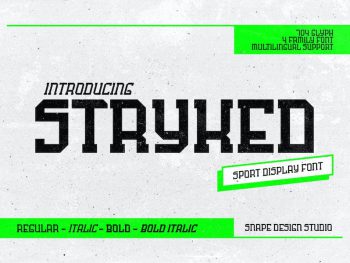 Stryked - Sport Font Yazı Tipi