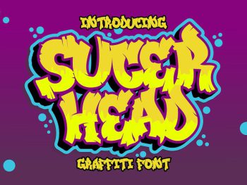 Sucer Head - Woody Graffiti Font Yazı Tipi