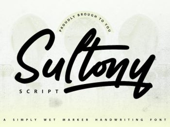 Sultony | Marker Handwriting Font Yazı Tipi