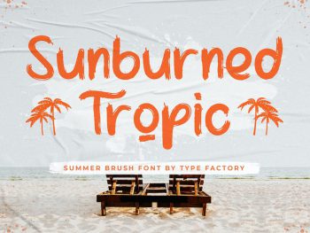 Sunburned Tropic - Summer Brush Font Yazı Tipi
