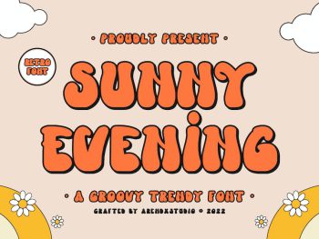 Sunny Evening - A Groovy Trendy Font Yazı Tipi