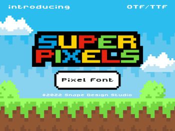 Super Pixels - Pixel Font Yazı Tipi