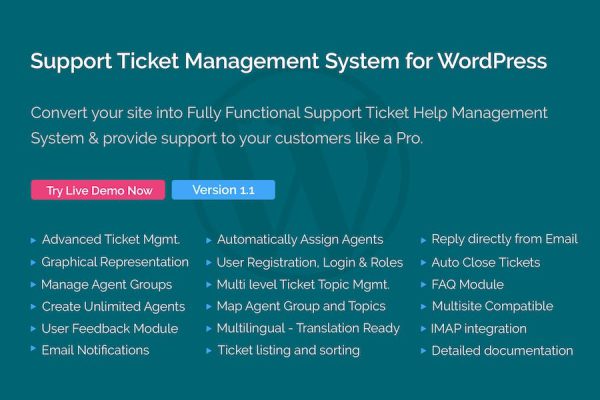 Support Ticket Management System for WordPress WordPress Eklentisi