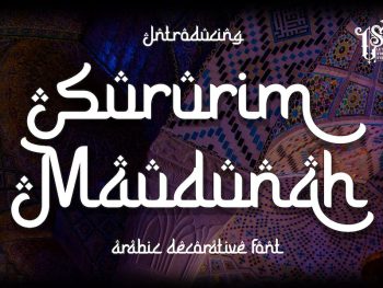 Sururim Maudunah - Arabic style decorative font Yazı Tipi