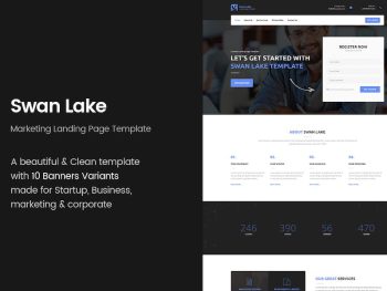 Swan Lake - Marketing Landing Page Yazı Tipi