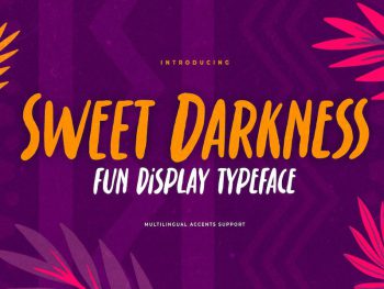 Sweet Darkness - Fun Display Typeface Yazı Tipi