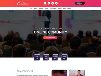 T Event - Event Conference & Meetup PSD Template Yazı Tipi