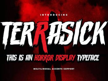 TERRASICK - Horror Brush Typeface Yazı Tipi