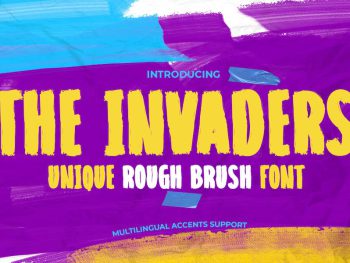 THE INVADERS - Unique Rough Brush Font Yazı Tipi