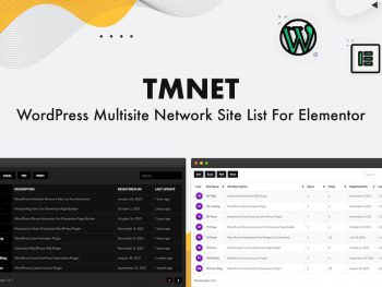 TMNET WordPress Multisite Site List For Elementor WordPress Eklentisi