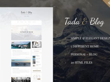 Tada & Blog - Personal Blog HTML Theme Yazı Tipi