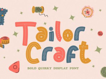 Tailor Craft - Bold Quirky Display Font Yazı Tipi