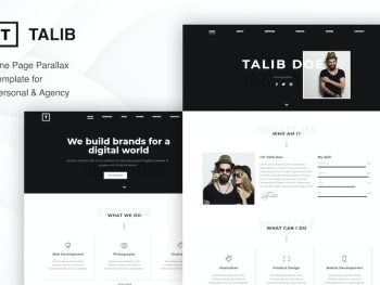 Talib - Parallax Template for Personal & Agency Yazı Tipi