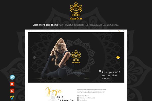 Tantra - A Yoga Studio and Fitness Club WP Theme WordPress Teması