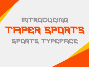 Taper Sports Typeface Yazı Tipi