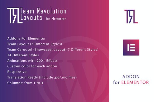 Team Revolution Layouts for Elementor WordPress Eklentisi