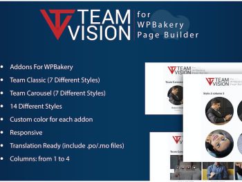 Teamvision - Team Addons for WPBakery Page Builder WordPress Eklentisi