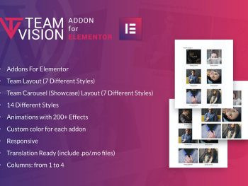 Teamvision for Elementor WordPress Plugin WordPress Eklentisi