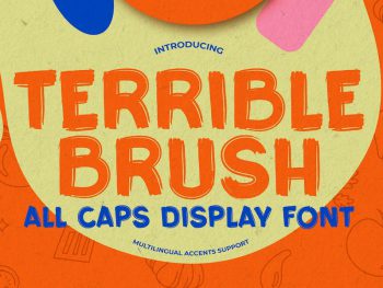 Terrible Brush - All Caps Display Font Yazı Tipi