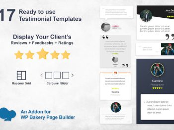 Testimonials Slider and Grid - WPBakery Addon WordPress Eklentisi