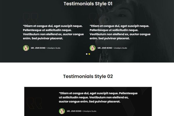 Testimonials widget For Elementor WordPress Eklentisi