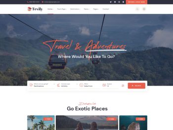 Tevily - Travel & Tour Booking WordPress Teması