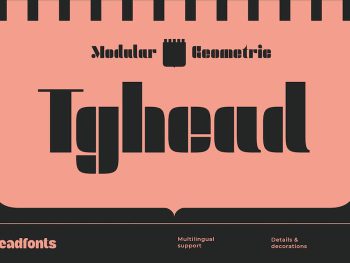 Tghead Geometric and Modular Font Yazı Tipi