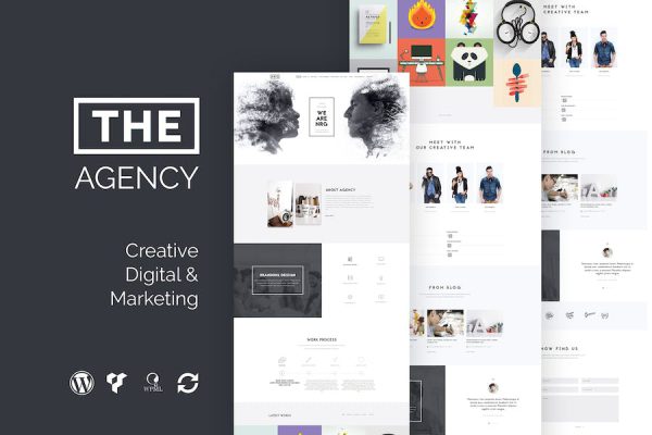 The Agency - Creative One Page Agency WP Theme WordPress Teması