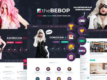 The Bebop Anime and Comic HTML Events & Convention Yazı Tipi