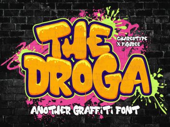 The Droga - Thick Graffiti Font Yazı Tipi