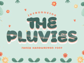 The Pluvies | Fancy Handwritten Font Yazı Tipi