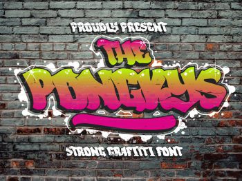 The Ponkys - Strong Graffiti Font Yazı Tipi