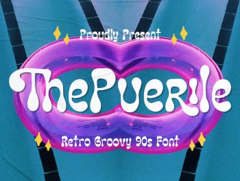 The Puerile - Retro Groovy 90s Font Yazı Tipi