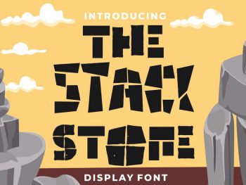 The Stack Stone - Display Font Yazı Tipi