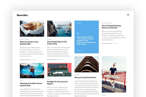 The Writer - Modern  Blog Theme WordPress Teması