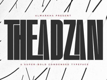 Theadzan - Super Bold Condensed Yazı Tipi