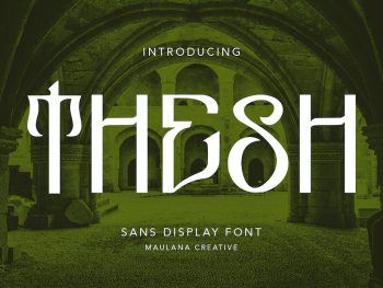Thesh Decorative Sans Display Font Yazı Tipi
