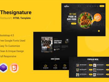 Thesignature - Restaurant HTML Template Yazı Tipi