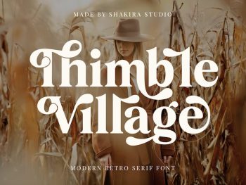 Thimble Village - Serif Display Font Yazı Tipi