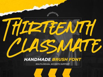 Thirteenth Classmate - Handmade Brush Font Yazı Tipi
