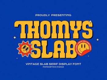 Thomys Slab - Bold Vintage Font Yazı Tipi